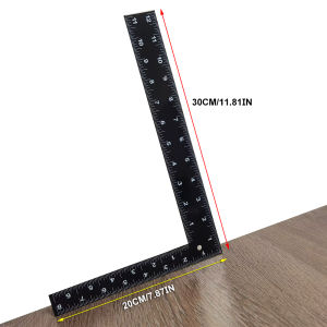 Thước Đo Góc Vuông 8x12 Inch Bằng Thép Không Gỉ Hình Chữ L Dùng Cho Thợ Mộc Đóng Khung Đồ Da Dụng Cụ Tự Làm