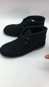 รองเท้าเชคโก หนังกลับพื้นยาง รหัส 113 ดำ (สีดำ)