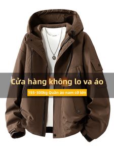 BINHANG | Áo Khoác Mùa Xuân Chống Gió Dành Cho Người Béo Phì Có Mũ