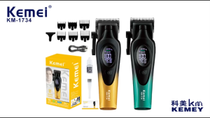 Kemei Km-1734&Km-1730 5w 2000mAh Battery Rechargeable 7500RPM Hair Salon Cutter Electric Ceramic Blade Cheap Hair Clipper