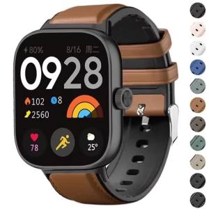 Leather Band for Redmi Watch 5 4 Strap Wristband Vintage Bracelet for Mi Band 8/9 Pro SmartWatch Correas Replaceable Accessories