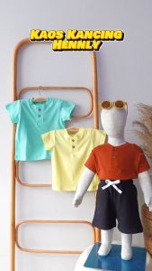 Little Me - Kaos Bayi dan Anak Basic / Kaos Anak Kancing usia 0 - 6 Tahun