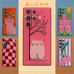 Pink Cat & Love Tree For Samsung Galaxy S26 S25 S24 A56 A36 Phone Case Protection Cover for Women Girl Blank