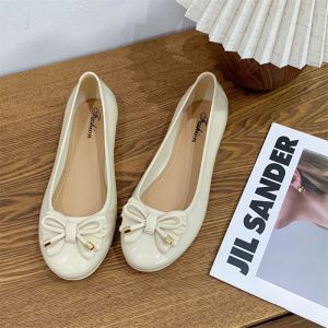 IELGY 2024 new bow wear-resistant non-slip single shoes for women all-match flat shoes