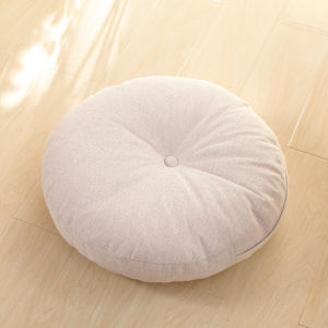 MEISITEKEKE | Cotton and Hemp Japanese Style Thick Round Cushion for Relaxing and Meditation