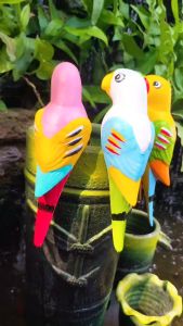 นกแก้ว เซรามิก นกแก้วแเกาะขอบอ่าง นกแก้วตกแต่งสวนตกแต่งสนามหญ้าตกแต่งบ้าน นกแก้วแกะกระถาง - ราคาสั่งพิเศษ 2,500-3,500 บาท