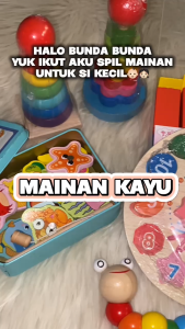 Mainan Kayu Anak Edukasi Belajar Angka Warna Berhitung Wooden Toys