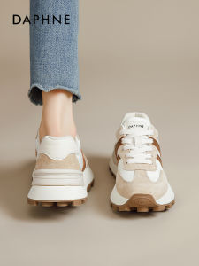 Daphne Ballet Thick Bottom Dequn Shoes Womens Casual Sporty Style Breathable Cotton Lined Low Top Rubber Outsole