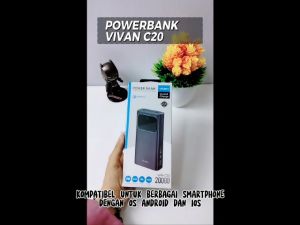VIVAN VPB C20 Powerbank Power bank 20000 mAh 3 Output Dengan Lampu LED Original