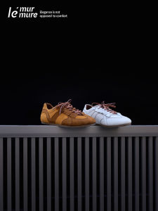 Le Murmure American Style Retro Sports Thin Bottom Cowhide Deqin Shoes Cross Buckle Casual Shoes for Young Women Daily Wear