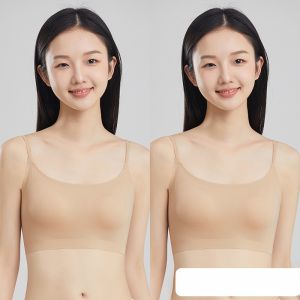 miiow | Invisible Seamless Strapless Bra Womens Small Chest Gathered No Steel Ring Beautiful Back One-Piece Halter Vest Underwear