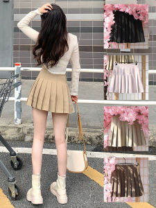 กระโปรงสั้นผ้าชิ้นเดียวทรงเอเอวสูงสีกรมท่าสำหรับฤดูร้อน กระโปรงสั้นทรงเอทรงเอเข้ารูปสำหรับฤดูใบไม้ผลิและฤดูใบไม้ร่วง