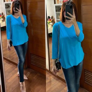 Kaos spandek tangan 3/4 baju atasan hijab bahan rayon spandex premium