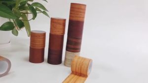 สติกเกอร์ติดผนัง บัวติดผนัง สติ๊กเกอร์ลายไม้ เทปลายไม้ ยาว10เมตร wallpaper tape