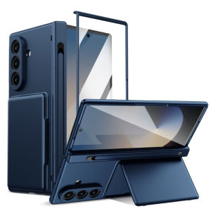 LS | Hinge Protection With Pen Slot & S Pen Card Wallet Screen Protector Full Cover For Samsung Galaxy Z Fold 8 Ultra Z Fold 7 6 5 5G