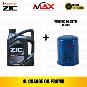 SK-ZIC 4 Liters X7 5W30 For GASOLINE Engine with C-809 Vic Oil Filter Bundle