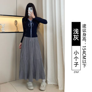 กระโปรงยาวผ้ากำมะหยี่สีดำ ทรงเอ สำหรับผู้หญิง ฤดูใบไม้ร่วง/ฤดูหนาว 2025 กระโปรงทรงเค้ก กระโปรงยาว กระโปรงทรงเอไซส์ใหญ่ กระโปรงทรงเอสไตล์เกาหลี