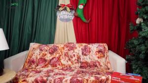 Pizza Blanket for Kids Food Throw Blanket 60" Novelty Round Blanket for Couch Bed Warm Soft Tortilla Blanket Funny Present