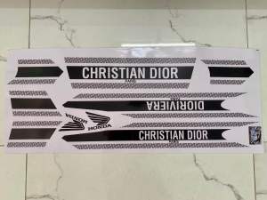 Bộ tem dán xe Vario Christian Dior hàng nhập Thái Lan thiết kế chất lượng cao dành trang trí riêng cho dòng xe này tem in lụa màu sắc rất đẹp và bền có hình xe dán sẵn trên tem về nhìn theo dán lên giá bán cực tốt bán lẻ như bán sỉ