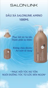 Dầu Xả Phục Hồi Tóc Yếu Và Hư Tổn  Salon Link Amino Conditioner 1000mL ( Combo Dầu Xã Và Set Mini)