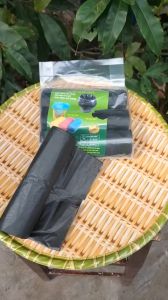 Set 3 cuộn túi rác đen tự phân hủy kích thước 52x65cm - Túi Đựng Màu Đen Loại Dày 1