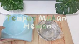 Mangkuk Tempat Makan Minum Anjing Kucing Kelinci Pet 19.5x16.8x5cm