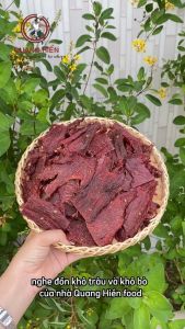 Khô bò xông khói beef jerky smoked Quang Hiển đậm đà hương vị tự nhiên thơm ngon khó cưỡng gói 20gr