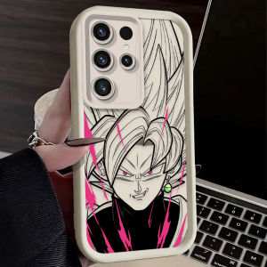 Bandai | Ốp Lưng Silicon Hình Phác Thảo Cổ Điển Dragon Ball Black Goku Cho Samsung Galaxy S26/S25 Edge/S24/S23 Ultra/S22 Plus/S21 FE/A07/A17/A37/A57 5G - Chống Trầy Xước Chống Sốc
