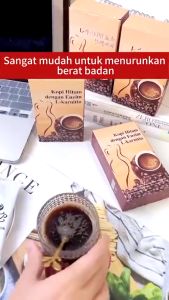 kotak kopi hitam l-karnitin kopi diet enzim pelangsing tubuh penghancur lemak 黑咖啡左旋肉碱咖啡减肥酶 Black Coffee L-carnitine Coffee Weight Loss Enzyme