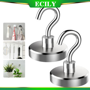 Ecily 2 cái móc MAG/netic mạnh móc chịu lực cao MAG/Net móc lưu trữ thanh nhà bếp mag-netic móc lưu trữ chìa khóa đa năng Mag/Net hookrefrigerator lưu trữ liền mạch không khoan M/móc giữ núm hút cao su từ