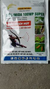 Siêu Chích Hút Imida 100Wp Super Gói 100gr Thành phần imidacloprid 100g/ kg Đặc trừ sạch rầy nâu bọ cánh tơrầy xanh bọ nhảy bọ ngâu bọ trĩ bọ xít rệp sáp bọ phấn cơ chế nội hấp lưu dẫn AGRIHG