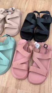 Giày sandal nữ quai chữ Z bèo nhún nhựa cao su đi học đi mưa siêu biền Maipy - G091