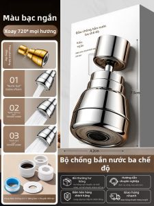 Đầu Vòi Nước Chống Bắn 360 Độ Quay Được cho Bếp