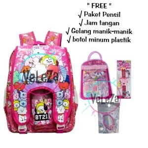 Tas ransel sekolah anak perempuan TK SD BANYAK BONUS tas sekolah anak tas anak