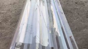 ( Khổ rộng 1.05m x dài 1m ) Tôn nhựa Poly MÀU TRONG dạng sóng lấy sáng cao cấp