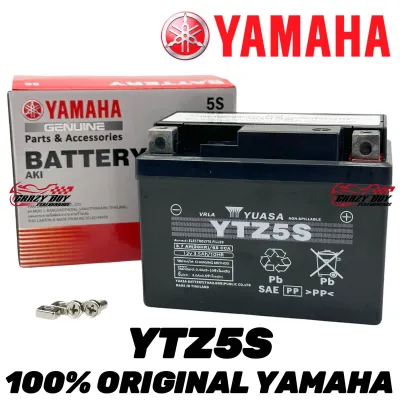 YAMAHA 100% ORIGINAL BATTERY YTZ5S LC135 /Y15ZR/ Y16 /FZ150 /EGO-S /NOUVO YUASA THAILAND