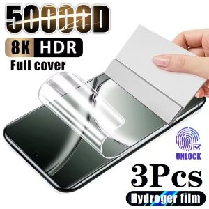 3Pcs Hydrogel Film For Realme 13 12 11 10 9 8 Pro Plus C67 5G Full Cover Screen Protector