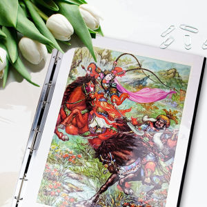 Hmk Full-Size Poster Puzzle Storage Folder Loose-Leaf Document Holder Cloud Storage Bag for Business And Cultural Supplies