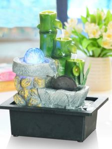 Rustic European Windmill Waterwheel Desktop Decorations Creative Office Gifts Home Decor Bamboo Material Miniature Ornament