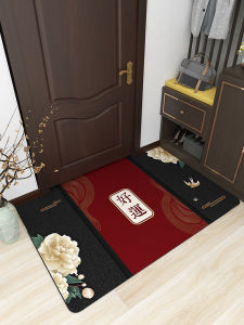 Modern Chinese Door Mat Entry Door Floor Mat Door Black For Home Carpet Good Luck Absorbent Kitchen Door Mat