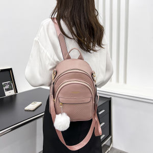 Womens Large Capacity Soft Leather Travel Backpack Fashionable Versatile Korean Style 2024 New Bag for All Seasons