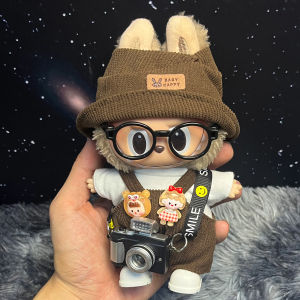 Labubu Baby Clothes Set 17cm Generation 1 2 3 High Energy Self 17cm Baby Clothes Set Caramel Sugar Outfit Casual Outdoor