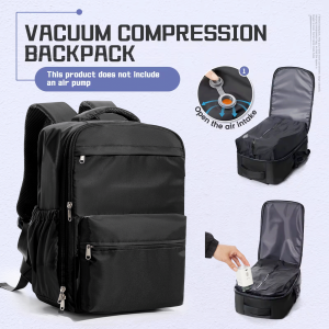 Men Vacuum Compression Backpack 15.6in Laptop Backpack Expand Hiking Vacuum Travel Backpack Ryanair Backpack 40x20x25 Cabin Bag