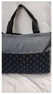 Tas Tote Bahu Shoulder Bag Ukuran Besar Corduroy Bordir Bunga Simple dan Elegan Valerie