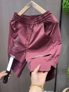 Quần Short Thể Thao Nam Mùa Hè Mỏng Thoáng Khí Nhanh Khô Dài Năm Inch Quần Dài Thường Ngày Thoải Mái Thoáng Khí