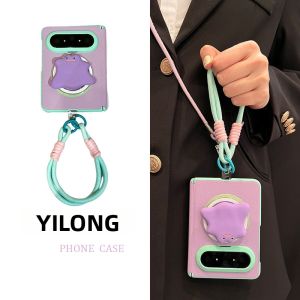 YILONG | Drop Protection Magnetic Stand Full Coverage Luxurious Soft Phone Case