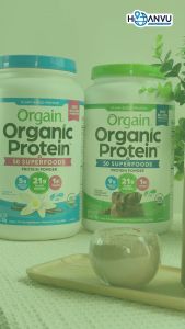 Bột protein hữu cơ Orgain Organic Protein & Superfoods hương Vani và Chocolate