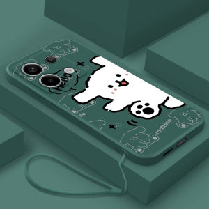 Liquid Silicone Phone Case for Xiaomi Redmi Note13 Pro+ Full Lens Protection Shockproof Soft Shell Female Cartoon Hello