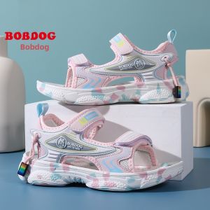 Bobdog Soft Bottom Kids Sports Shoes Summer New Style Large Toddler Girls Sandals Breathable Mesh Shoes Childrens Footwear