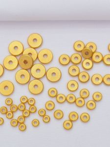 18K Gold Plated Frosted Spacer Beads Handmade Bracelet Accessories DIY Jewelry Components Alloy Material Fresh Summer Collection